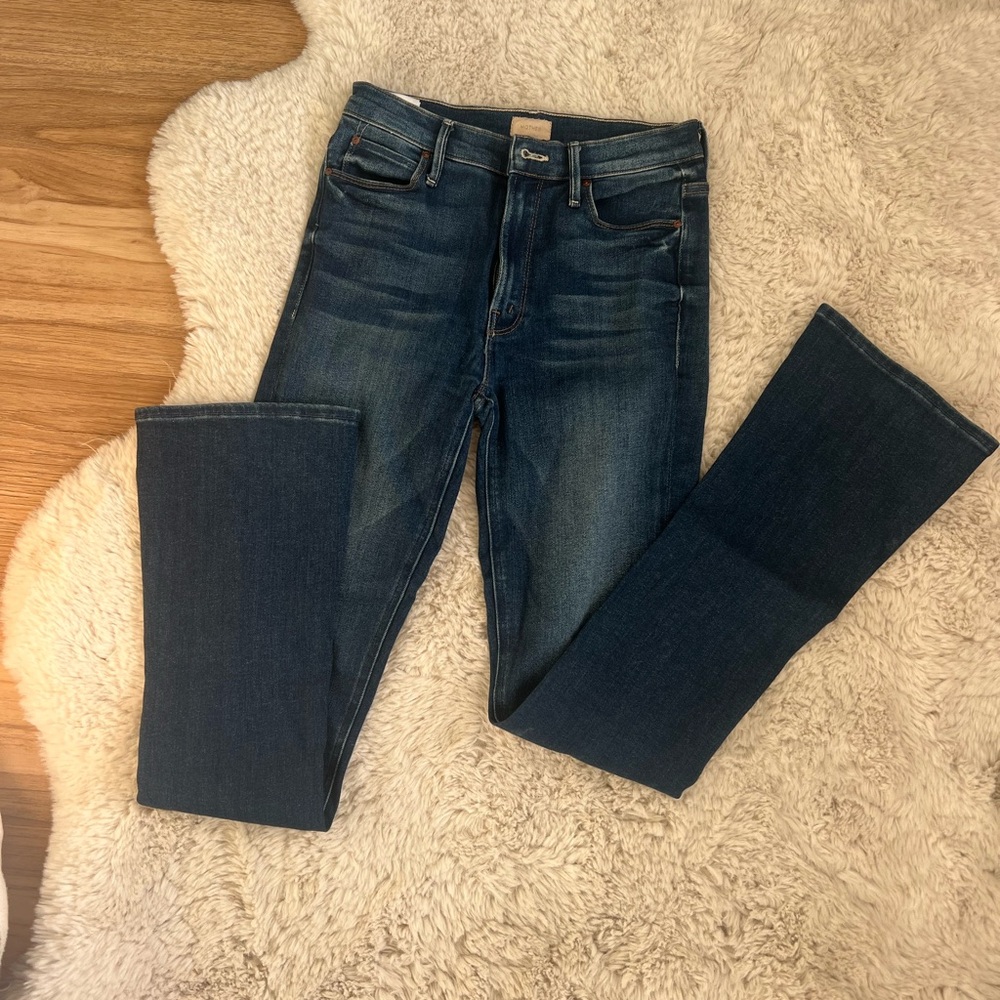 MOTHER Blue Straight Leg Jeans Classic Denim